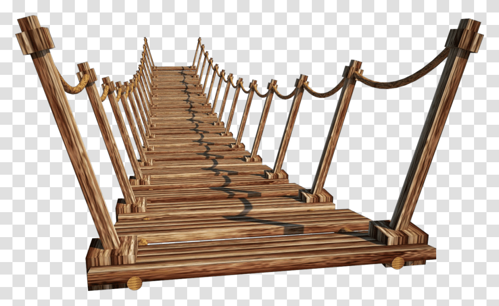 Bridge, Transport, Building, Staircase, Suspension Bridge Transparent Png