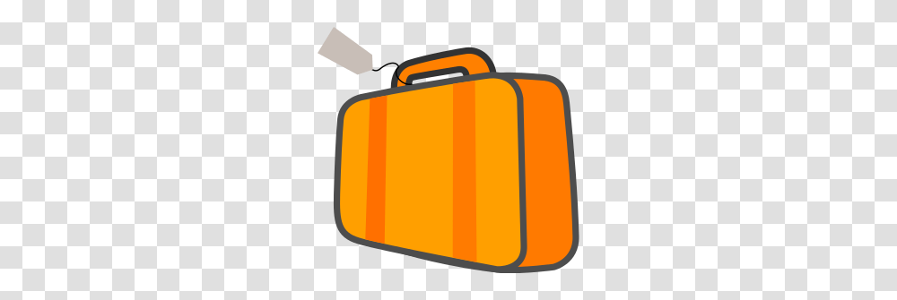Briefcase Clipart Orange Briefcase Orange Free, Luggage, Suitcase, First Aid Transparent Png