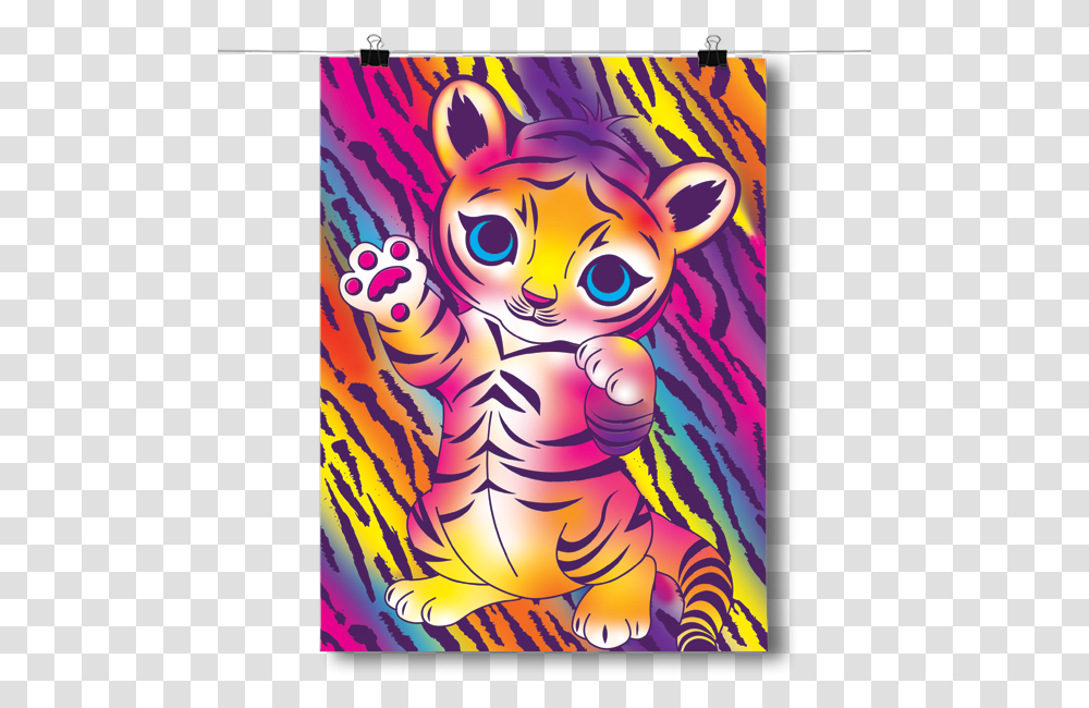 Bright And Colorful Baby Tiger Cartoon, Modern Art, Painting, Canvas Transparent Png