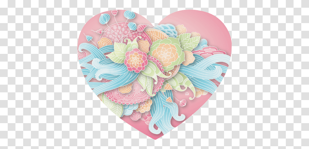 Bright Blue Green Pink Yellow Flowers Heart Shaped Mousepad Id D131432 Girly, Rug, Accessories, Accessory, Brooch Transparent Png
