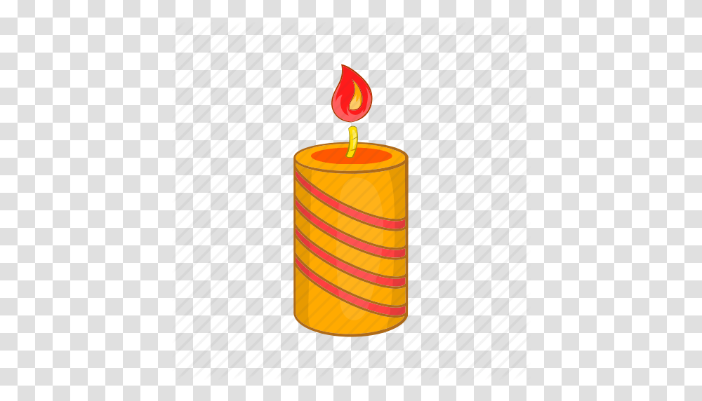 Bright Burning Candle Cartoon Fire Flame Light Icon, Cylinder Transparent Png