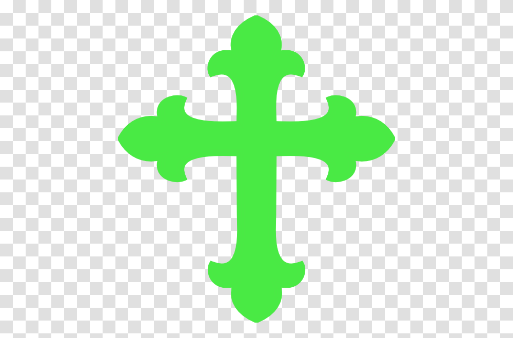 Bright Green Cross Clipart For Web, Emblem, Crucifix, Stencil Transparent Png