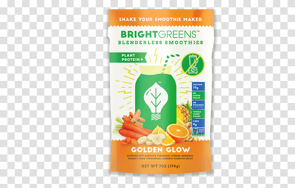 Bright Greens Green Smoothie Shake Ups Natural Foods, Bottle, Plant, Beverage, Poster Transparent Png