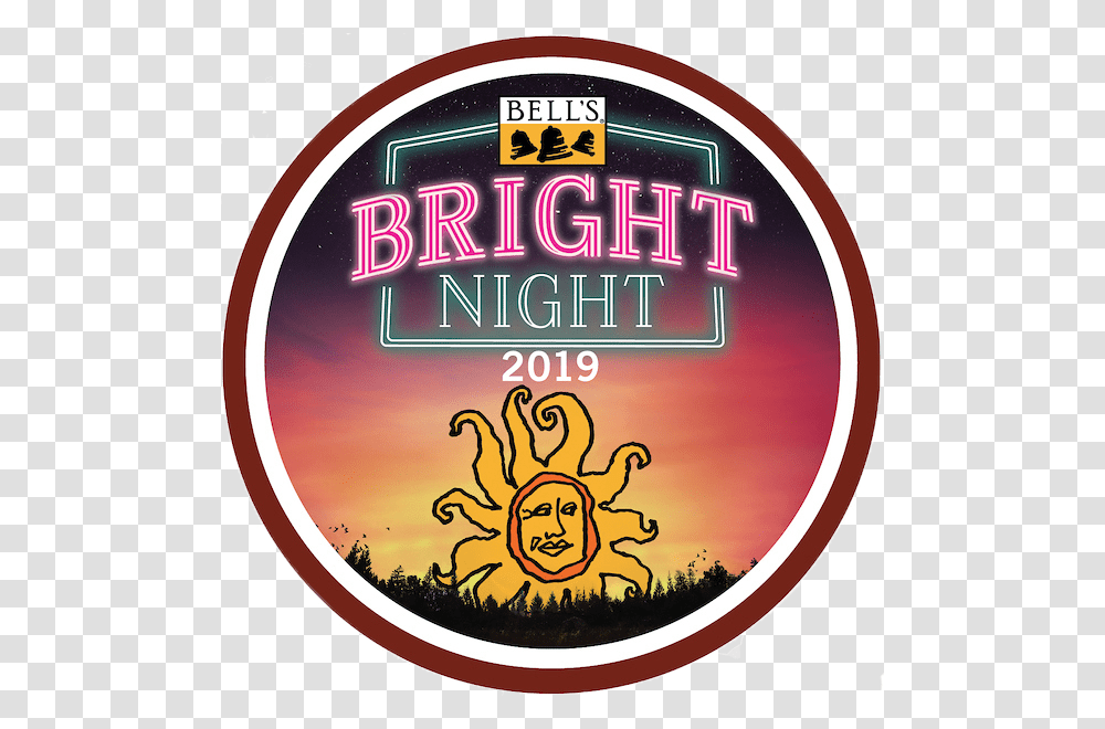 Bright Night Untappd Badge Bells Brewery Oberon, Label, Logo Transparent Png