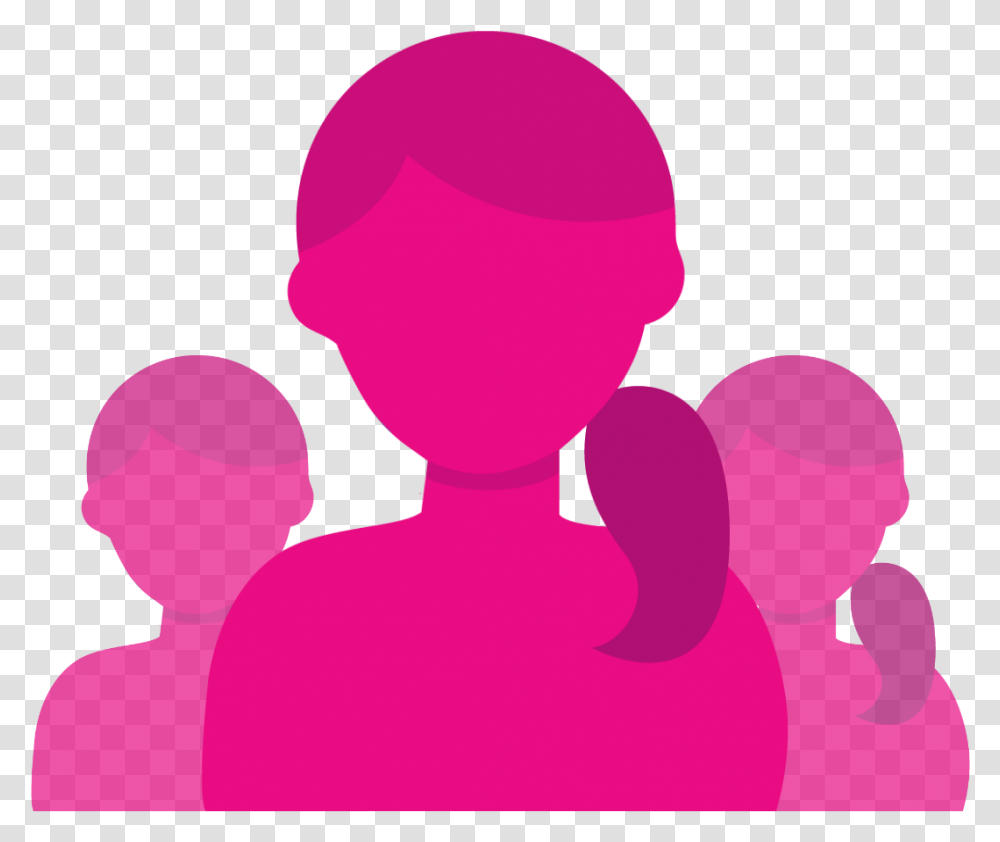 Bright Pink Breast And Ovarian Health Organization Lovely, Silhouette, Person, Human, Crowd Transparent Png
