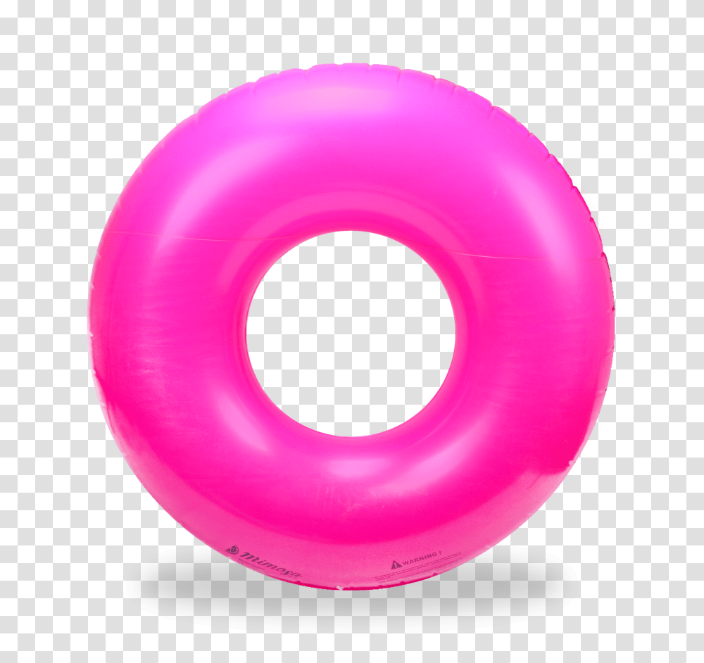 Bright Pink Round Tube Pool Float, Life Buoy, Inflatable, Balloon Transparent Png