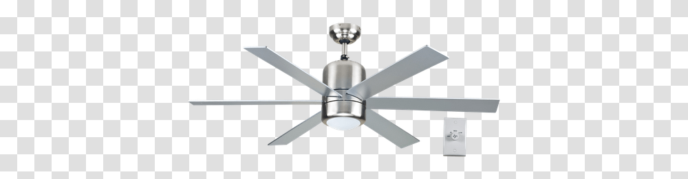 Bright Star Lighting 122cm 6 Blade Ceiling Fan And Light Satin Ceiling Fan, Appliance, Sink Faucet Transparent Png