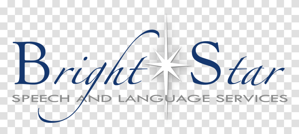 Bright Star Logo Sm Download Calligraphy, Cross, Star Symbol, Trademark Transparent Png