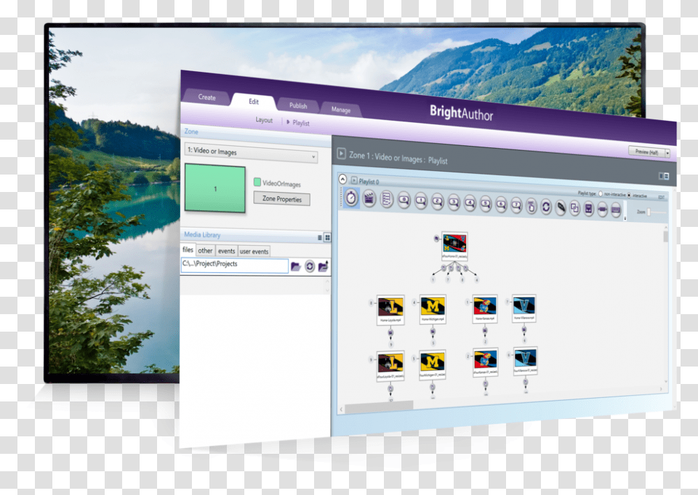 Brightauthor Screen Nature Hd Themes, Monitor, Electronics, Display, File Transparent Png