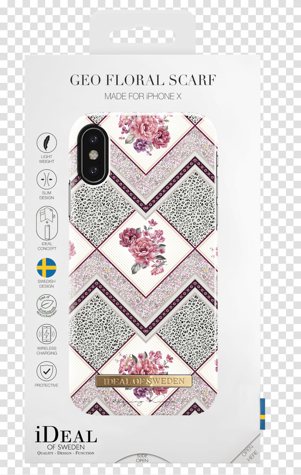 Brightstar Iphone X Case Geo Floral Scarf Iphone Xs Skal Ideal Of Sweden, Rug, Pattern, Applique, Text Transparent Png