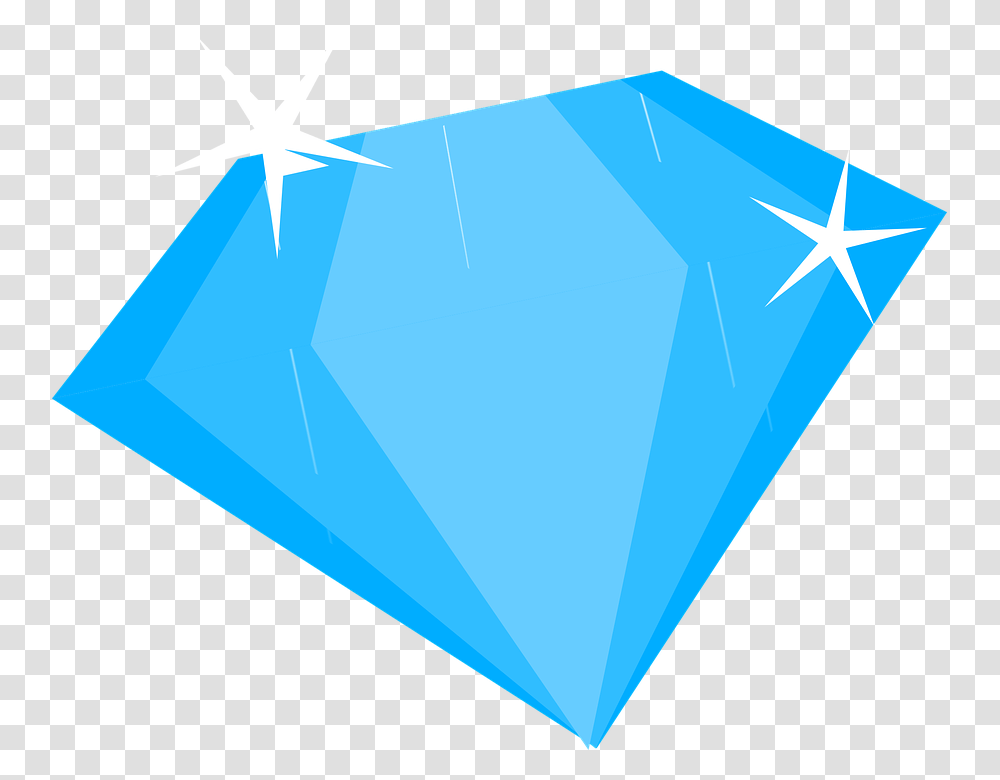 Brilliant Blue Diamond Image, Paper, Origami Transparent Png
