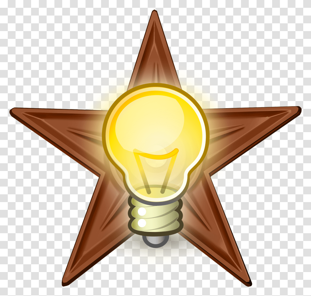 Brilliant Idea Barnstar Hires Video Game, Lamp, Light, Star Symbol, Lightbulb Transparent Png