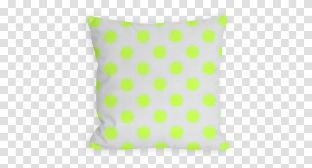 Brilliant Polka Dot White And Neon Yellow Pillow Cushion, Purse, Handbag, Accessories, Accessory Transparent Png