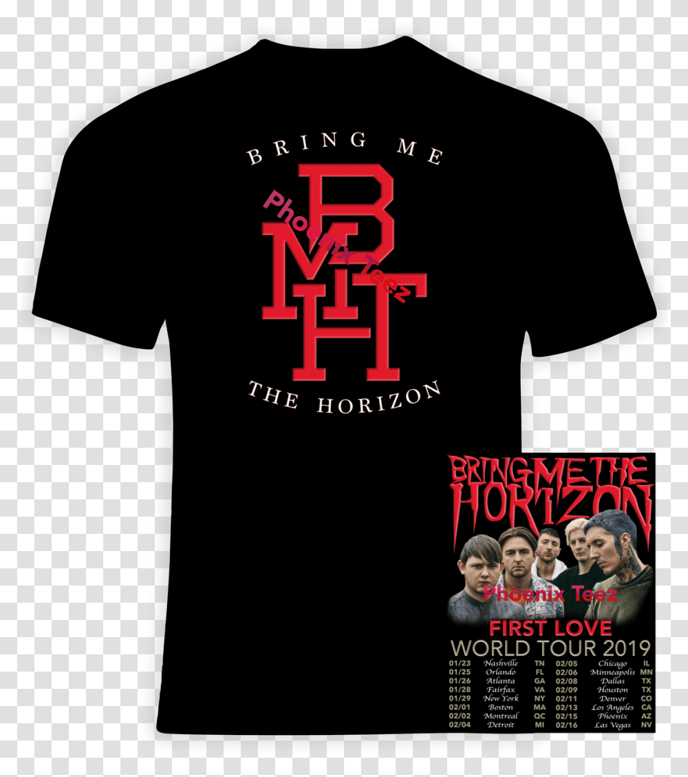 Bring Me The Horizon 2019 'first Love World Tour Phoenix Tees Moody Blues T Shirts, Clothing, Apparel, Person, Human Transparent Png