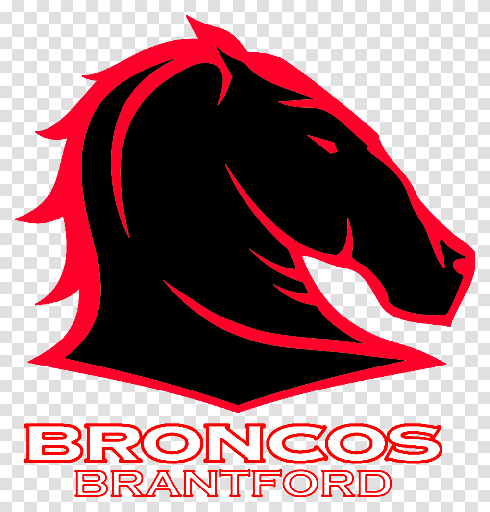 Brisbane Broncos Black And White, Poster, Advertisement, Logo Transparent Png