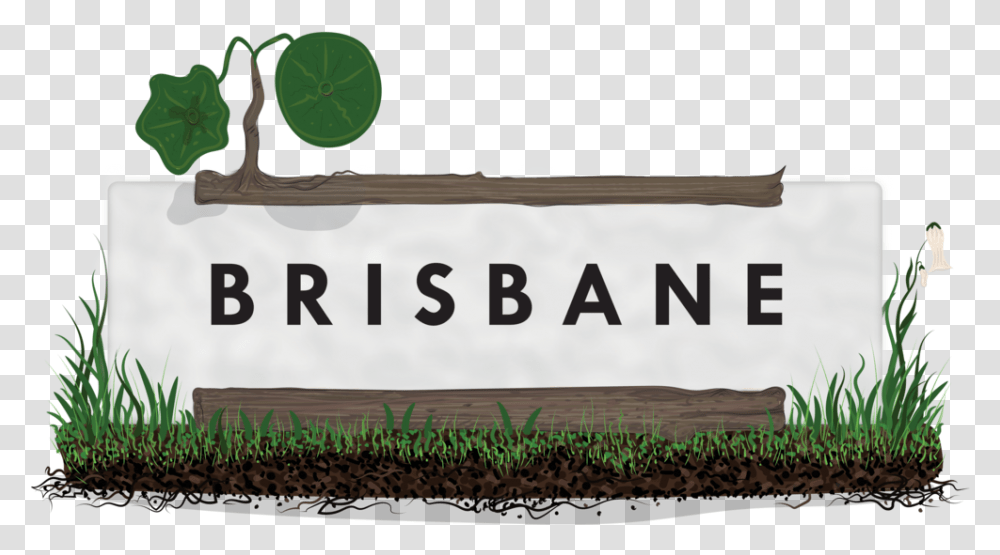 Brisbane Grass Landscape Sign, Plant, Outdoors, Field Transparent Png