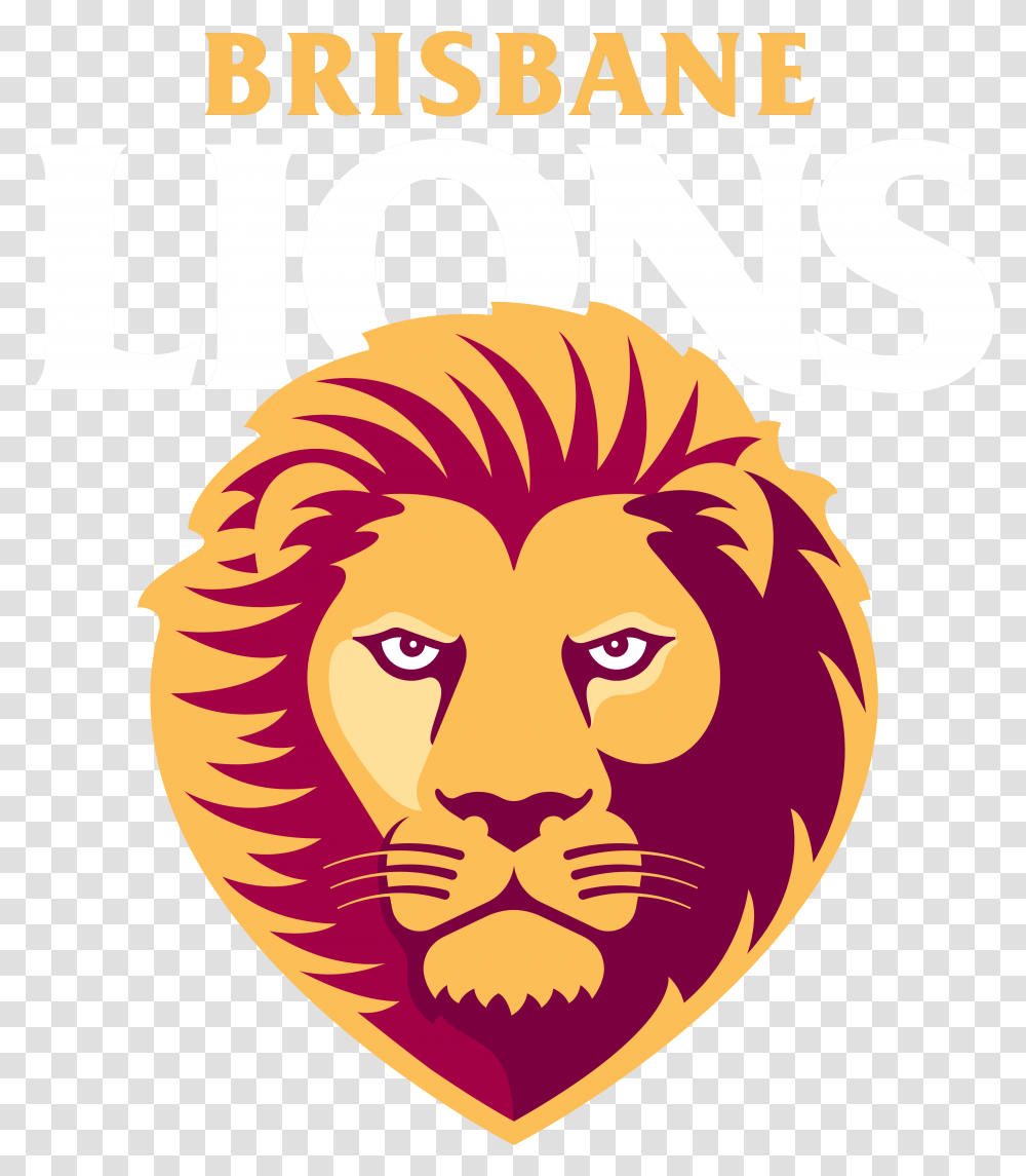 Brisbane Lions Logo White Letters Brisbane Lions Vs North Melbourne, Label, Advertisement, Poster Transparent Png