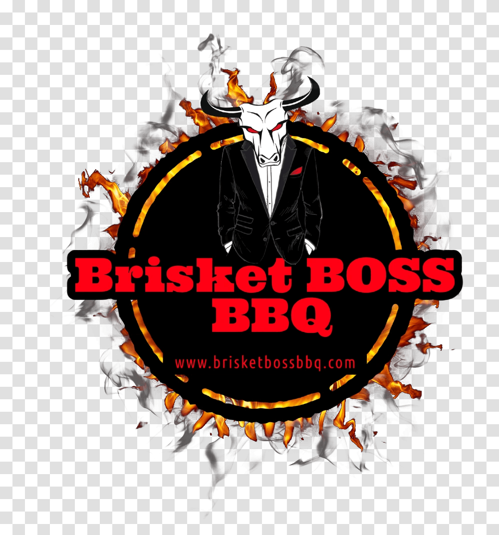 Brisket Boss Bbq Ring Of Fire, Logo, Symbol, Trademark, Text Transparent Png