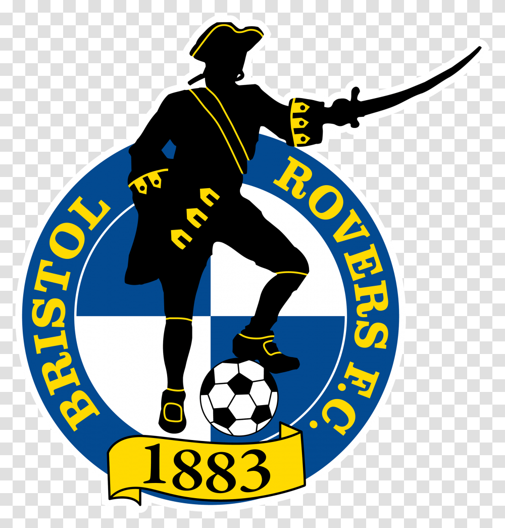 Bristol Rovers Fc Logo Bristol Rovers Fc Logo, Symbol, Person, Soccer Ball, Sport Transparent Png