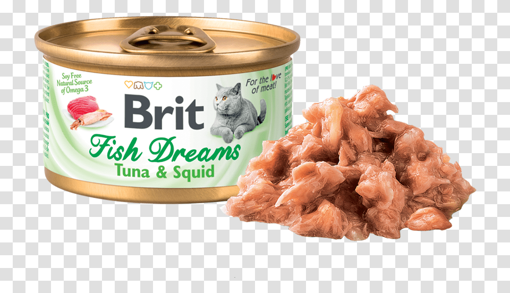 Brit Fish Dreams Tuna Amp Squid Brit Care, Tin, Cat, Pet, Mammal Transparent Png