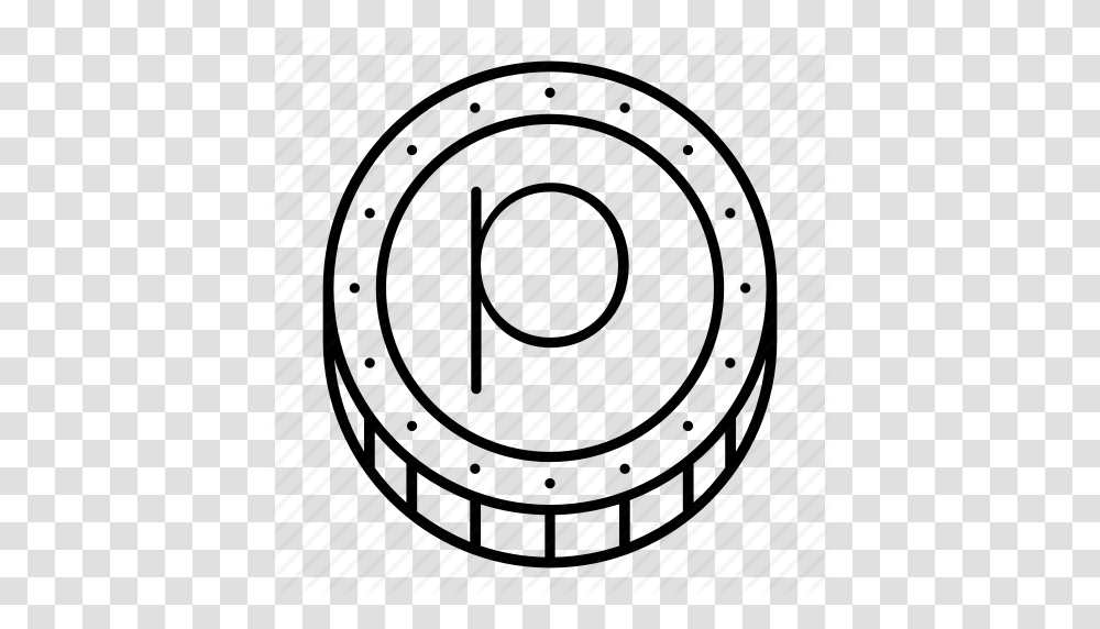 British Coin Currency Finance Money Penny Pound Icon, Spiral, Coil, Shooting Range, Rug Transparent Png
