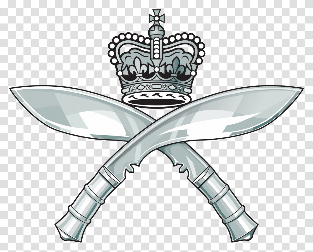 British Crown Royal Gurkha Rifles Logo, Sink Faucet, Appliance, Emblem Transparent Png