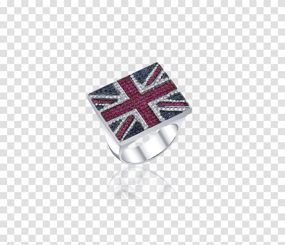 British Flag Ring Anillos Oro Blanco Micro, Cuff, Crystal, Diamond, Gemstone Transparent Png