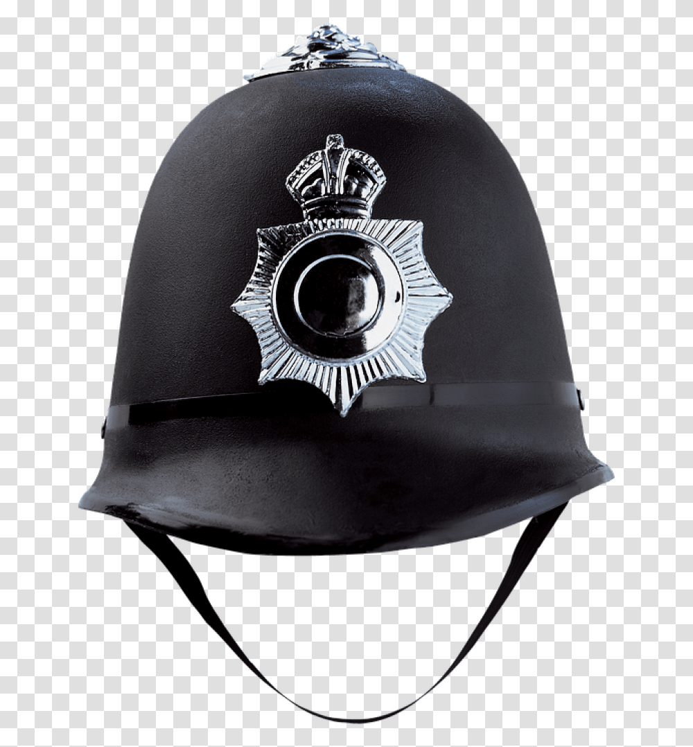 British Police Helmet Image Background Police Hat, Apparel, Hardhat, Wristwatch Transparent Png