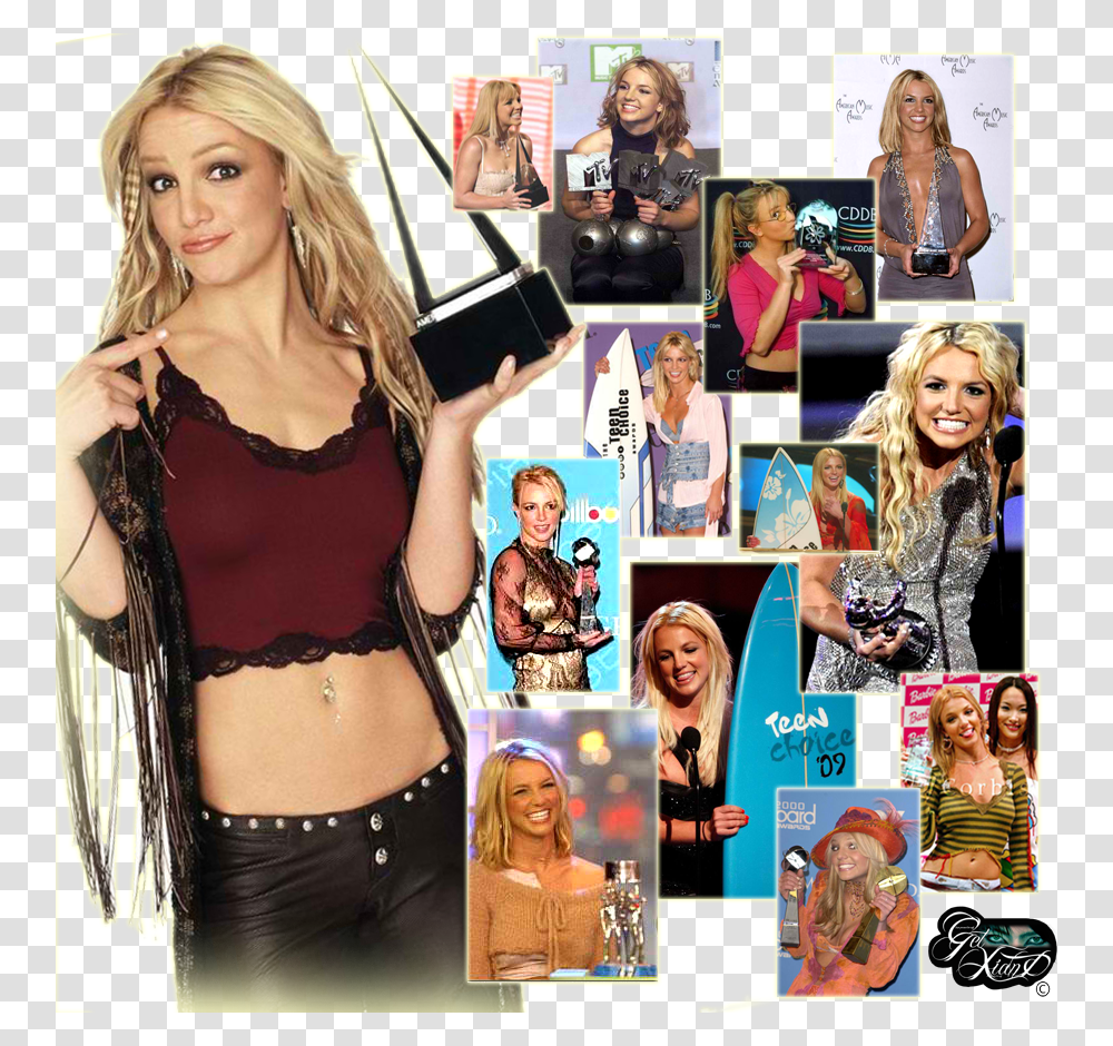 Britney Spears Britney Spears, Person, Human, Collage, Poster Transparent Png