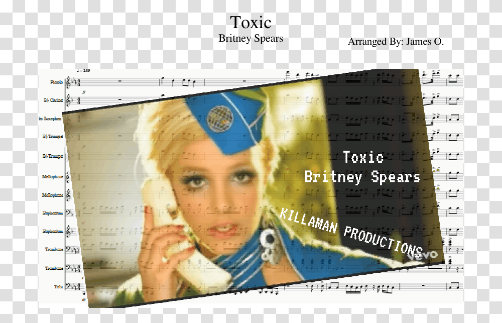 Britney Spears Britney Spears Toxic Official Music Video, Advertisement, Poster, Person Transparent Png