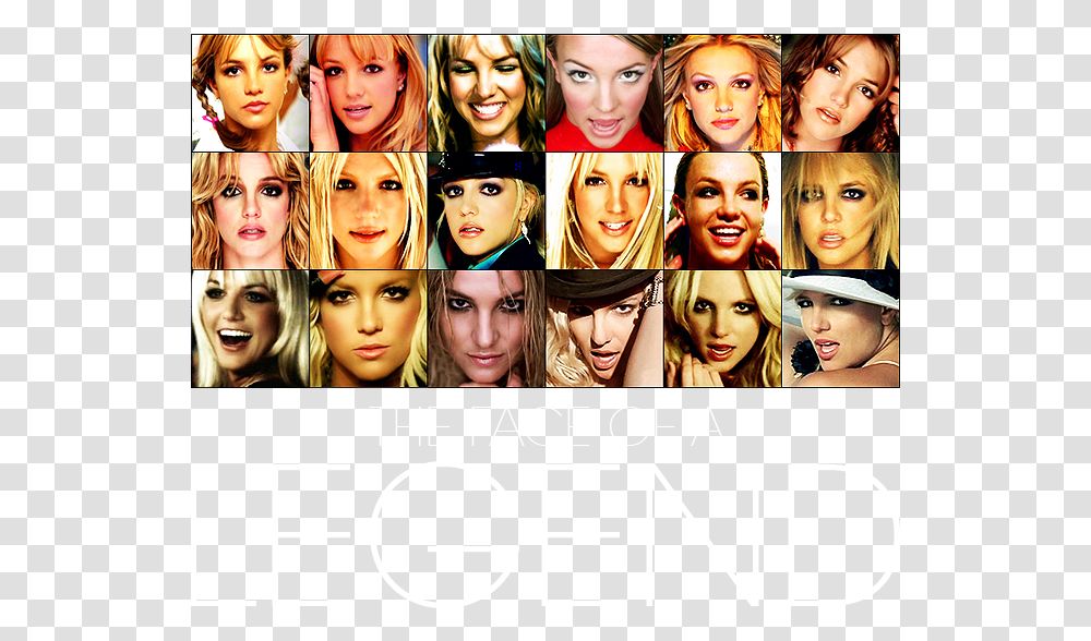 Britney Spears Collage, Person, Poster, Advertisement, Face Transparent Png