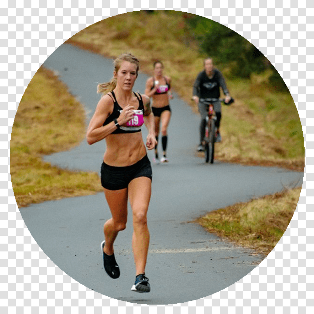 Brittany Perkins Jogging Gentlemen Gazing At A Waterfall, Person, Human, Bicycle, Vehicle Transparent Png