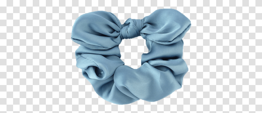 Britts Bows Satin Knot Scrunchie Light Teal Scarf, Clothing, Apparel, Headband, Hat Transparent Png