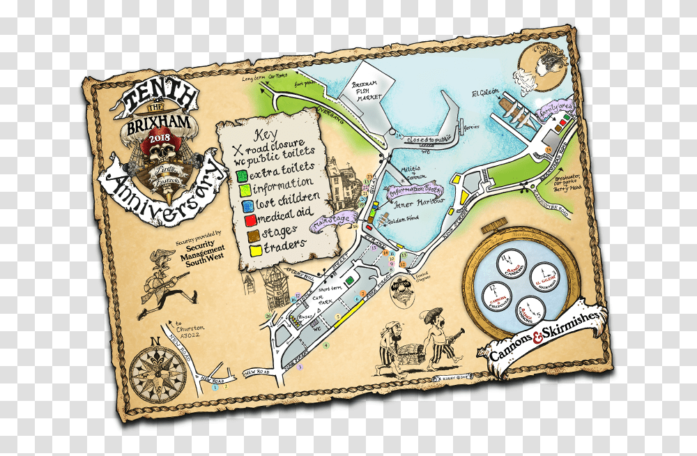 Brixham Pirate Festival Map, Diagram, Plot, Atlas, Vegetation Transparent Png