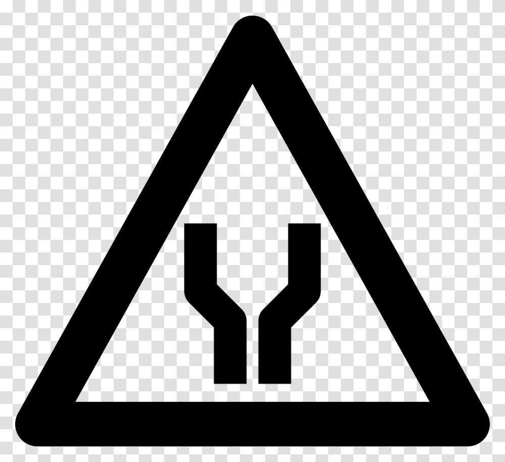 Broad Road Sign Icon Free Download, Triangle Transparent Png