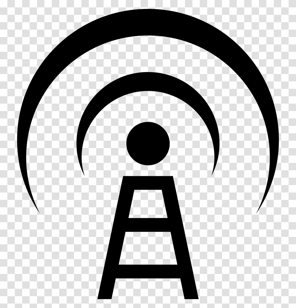 Broadcast Communications Tower Comments Broadcast Icon Vector, Number, Stencil Transparent Png