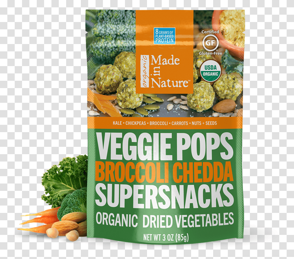 Broccoli Chedda Made In Nature Veggie Pops, Plant, Food, Vegetable, Cauliflower Transparent Png