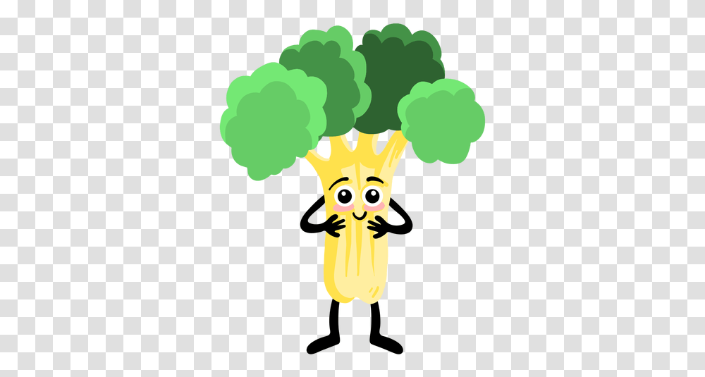Broccoli Leaf Flat Cartoon, Plant, Vegetable, Food, Cauliflower Transparent Png