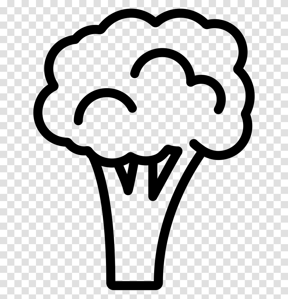 Broccoli Outline Icon Free Download, Stencil, Plant, Hand, Vegetable Transparent Png