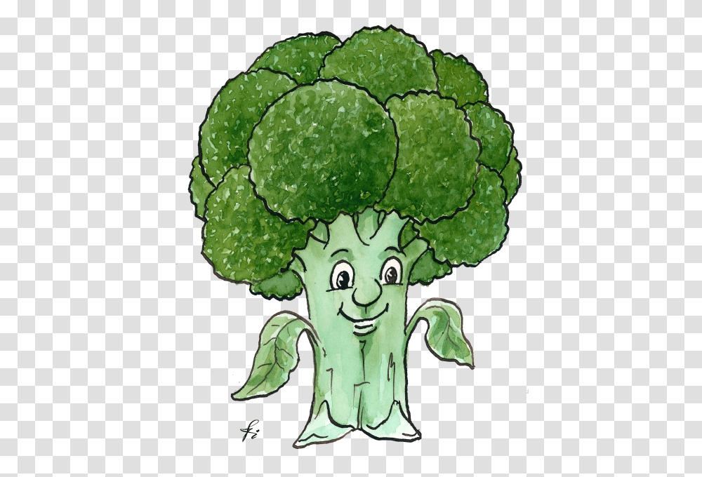 Broccoli, Plant, Vegetable, Food, Painting Transparent Png