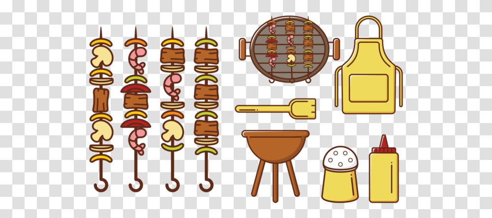 Brochette Kebab Skewers Icons Vector Bbq Kebab Icon, Chair, Leisure Activities, Drum Transparent Png