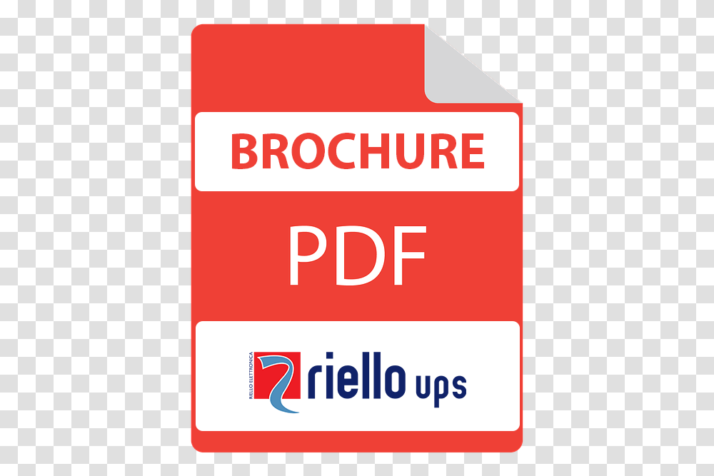 Brochure Pdficon Riello Ups, Sign, Advertisement Transparent Png