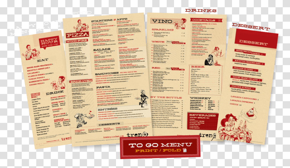 Brochure, Menu Transparent Png