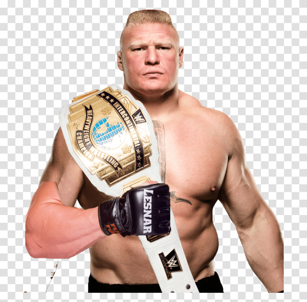 Brock Lesnar Ic Champion By A Wwe Brock Lesnar, Person, Human, Sport, Sports Transparent Png
