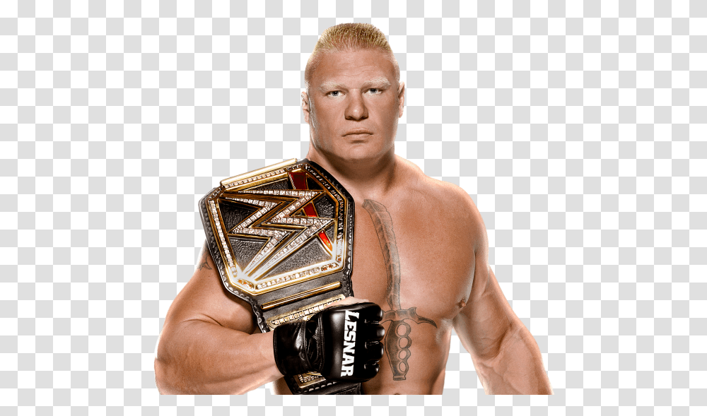 Brock Lesnar With Wwe Championship, Person, Human, Wristwatch, Sport Transparent Png