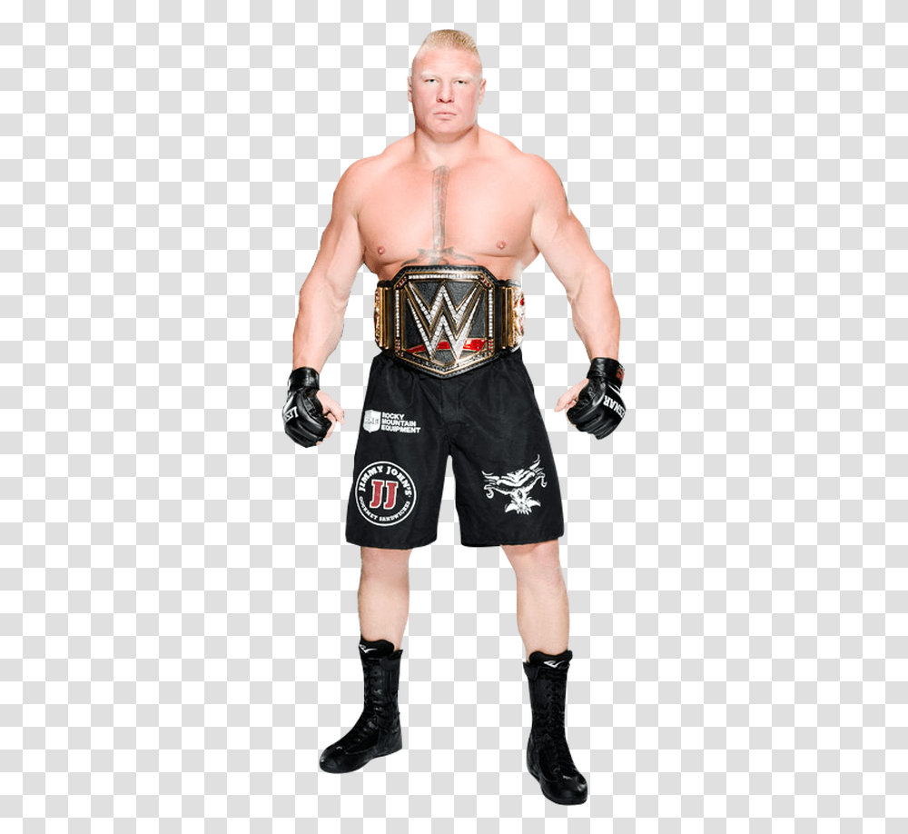 Brock Lesnar Wwe World Heavyweight Champion, Person, Shorts, Outdoors Transparent Png