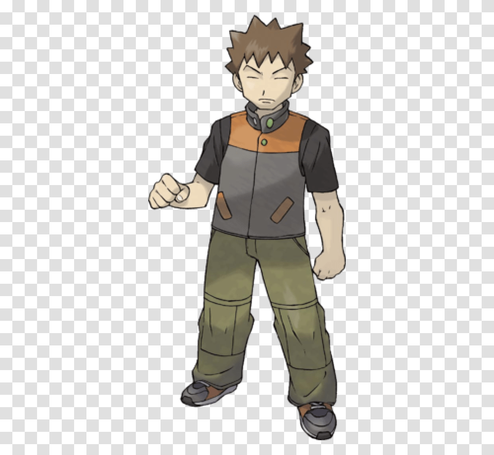 Brock Pokemon Fire Red, Person, Coat, Jacket Transparent Png