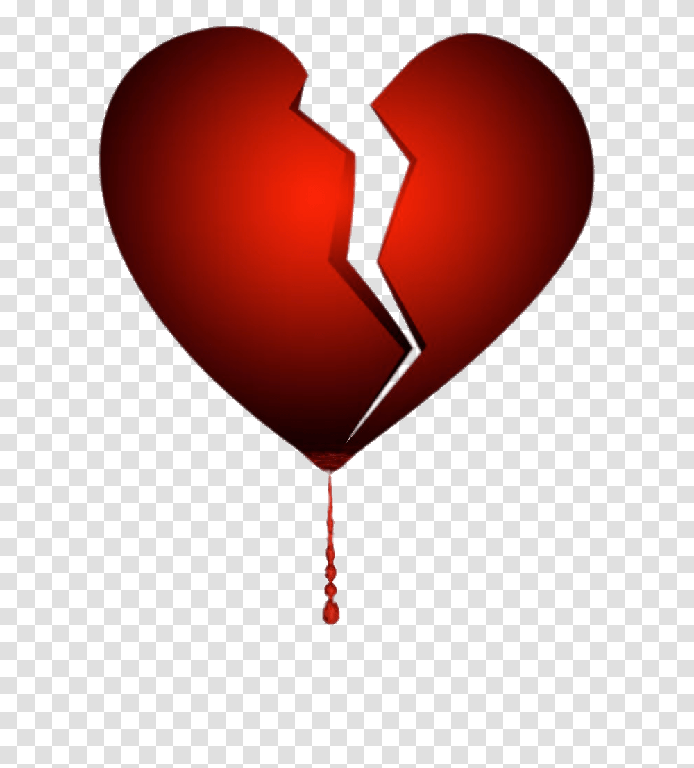 Broken Bleeding Heart Broken Heart For Picsart, Ball, Balloon Transparent Png