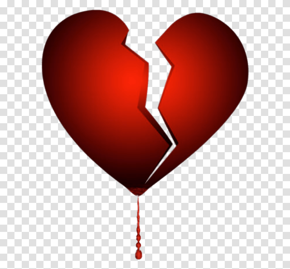 Broken Bleeding Heart Heart Broken EmojiHeart, Balloon Transparent Png