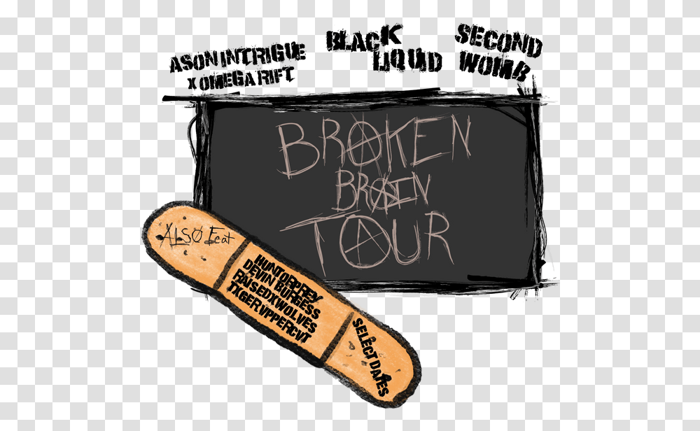 Broken Brain Tour Flyer Epk Image, Blackboard, Dynamite, Bomb, Weapon Transparent Png